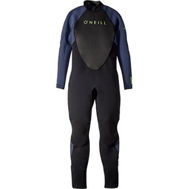 Imagem de Roupa de mergulho O'Neill Youth Reactor-2 com zíper traseiro de 3:2 mm, leve, quente com boa flexibilidade para surfe, paddleboarding, caiaque, preto/ardósia, 6