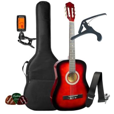 Imagem de Kit Violão Acústico Bravo An100 Iniciante Nylon Clássico + Acessórios (Red Burst)