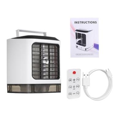 Imagem de Air Condicionado Portátil Fan Mini Air Conditioner Com LED Light Anti -vazamento Água de água Personal Arrifador de Ar para o Quarto Gabinete Em Casa Tenda (Unissex 、 crianças)