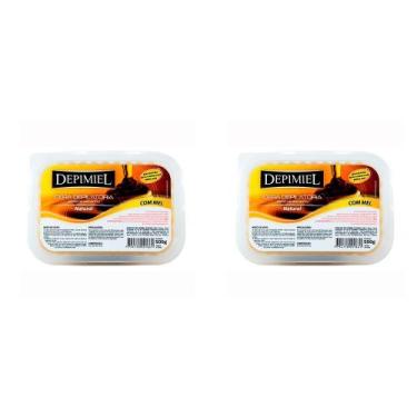 Imagem de Kit 2 Und Cera Quente Depimiel Natural Com Mel Depilação Suave 500g