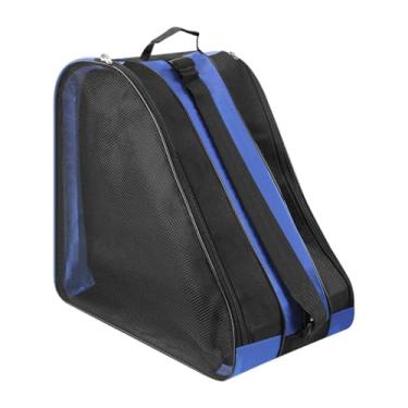 Imagem de rockible Roller Skate Bag Sating Shoes Storage com saco de patina de gelo de alça ajustável para externo, Azul Escuro