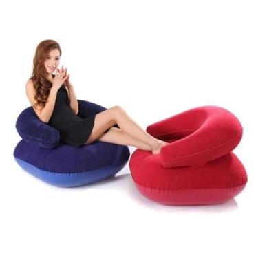 Imagem de Sofa cama casal inflavel multifuncional 5 em 1 poltrona dupla 300kg re