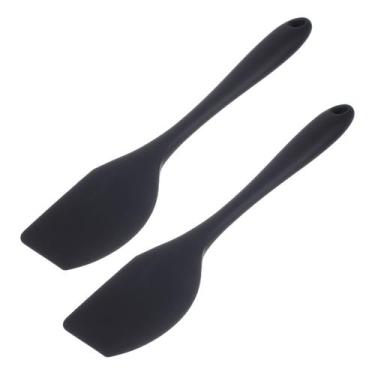 Imagem de Kit Duas Espátulas Arredondadas Preta Weck
