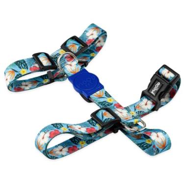 Imagem de Mood Pet Coleira Peitoral Para Cachorro Cães Modelo H Tradicional Tamanho Porte Grande Médio Pequeno (Sunny Blue, PP)