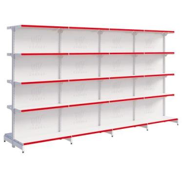 Imagem de Prateleira Gondola Fit 40 Centro 1 Inicial e 3 Continuações 1,70m Loja