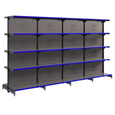 Imagem de Prateleira Gondola Fit 40 Centro 1 Inicial e 3 Continuações 1,70m Loja