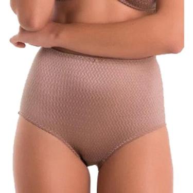 Imagem de Calcinha Duloren 129.520 Cintura Alta Laterais Largas, M, Castanho