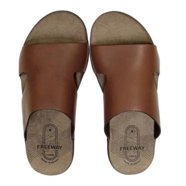 Imagem de Chinelo Slide Masculino Freeway Canastra 07 09 Macio Confortável Couro Moderno Casual