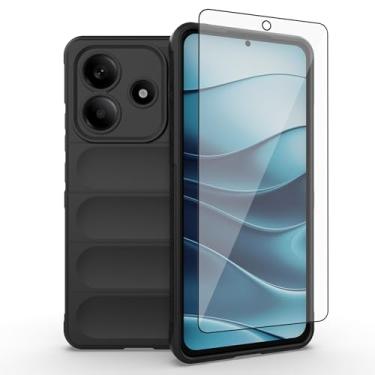 Imagem de Asuwish Capa de celular para Xiaomi Redmi Note 14 5G com protetor de tela de vidro temperado e TPU macio, fina, à prova de choque, capa protetora de silicone acessórios Note14 G5 mulheres homens