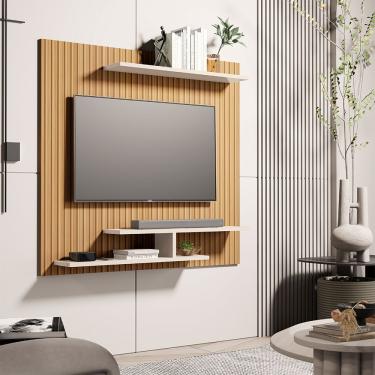 Imagem de Painel Suspenso Osiris Para Tv 32 Polegadas Ripado/off-white