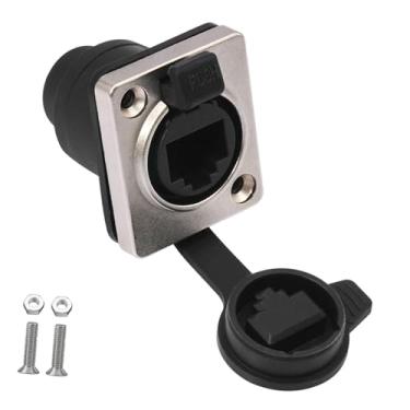 Imagem de AsrMyjcx Acoplador D sub à prova d'água, caixa de metal resistente para gabinetes industriais, acessórios, adaptador de alimentação Gigabit, Reto 180 Graus