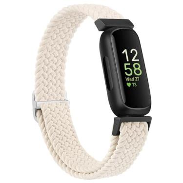 Imagem de Pulseira elástica compatível com Fitbit Inspire 3 mulheres e homens, alça elástica macia e ajustável para Fitbit Inspire 3/2 / HR (Starlight)