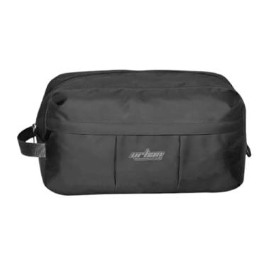 Imagem de Nécessaire Bolsa Masculina Tênis Chuteira Organizador Preta, 32 x 19 x 13 cm, com Alça de Mão e Bolso Externo