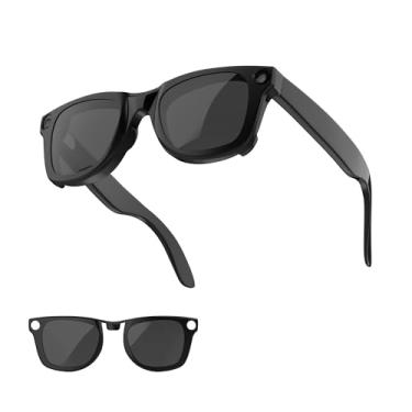 Imagem de HIBLOKS Óculos de sol com clipe não polarizado para Ray-Ban Meta Wayfarer RW4006 (tamanho M 50-22), clipes de descoloração para óculos inteligentes Ray-Ban Meta Wayfarer, proteja seus olhos, legal e