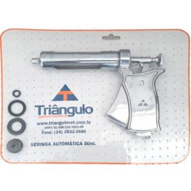 Imagem de Seringa Veterinária Triângulo Tipo Pistola Automática 50ml - Triângulo