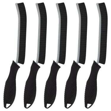 Imagem de Escova de limpeza KMOSENIA Hard Bristle Crevice, 5 peças, preta