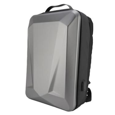 Imagem de banapoy Mochila Hard Shell, Mochila de Laptop de Viagem Com Porta USB, Bloqueio de Senha, Mochilas de Viagens de Negócios Backping Saco de Computador para Caminhada, 11.8x16.5x4.3in (Cinza prateado)