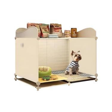 Imagem de MineSign Mobiliário de gaiola para cães de 70 cm para ambientes internos para filhotes, gaiola com bandeja removível, casa para animais pequenos, coelho, porquinho-da-índia, chinchilas