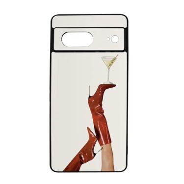 Imagem de qizjio Martini Capa protetora à prova de choque estética costeira cowgirl capa de telefone para Google Pixel 7