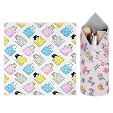 Imagem de GianiaChi Pano mágico autoadesivo | Protetor de lente de câmera + bolsa de armazenamento de cosméticos | Reutilizável, lavável, organizador dobrável | Estojo de viagem portátil para lentes, pincéis e