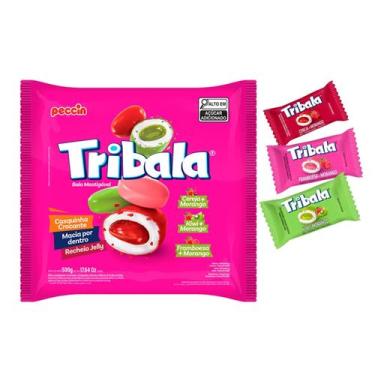 Imagem de Bala Mastigável Recheada Tribala Frutas Sortidas - Peccin 500g
