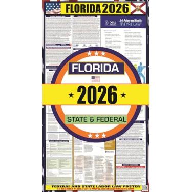 Imagem de Pôster de lei trabalhista estadual da Flórida (FL) 2024 - Pôster laminado em conformidade com estado, federal e OSHA - ideal para postagem no local de trabalho - Impressão fácil de ler - perfeito para