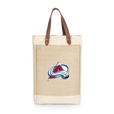 Imagem de PICNIC TIME NHL Colorado Avalanche Pinot Juta 2 Garrafa Isolada Saco de Vinho Sacola de Vinho, Saco de Presente de Vinho (Bege)