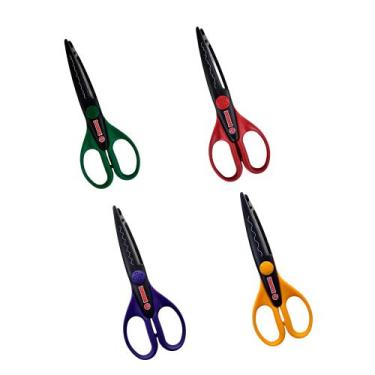 Imagem de Tesoura Escolar de Picotar Papéis de Até 90G/M2 Ponta Arredondada Cabo