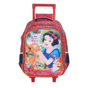 Imagem de Mochila Escolar de Rodas Branca de Neve Infantil Meninas - Xeryus, Ver