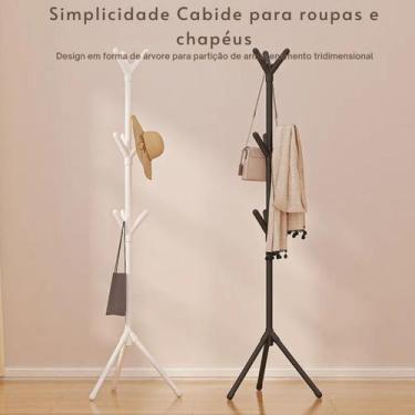 Imagem de Cabideiro Organizador Pendurar Roupas Fácil de Montar - JP, Branco
