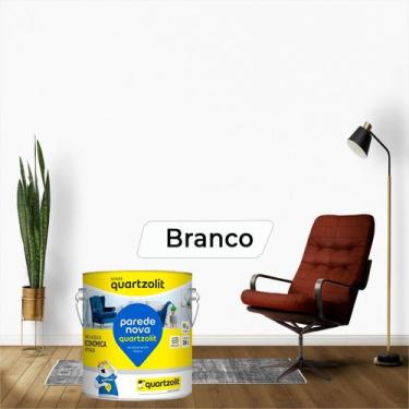 Imagem de Tinta Latex Acrilica Antimofo Lata Fosco Economica 3,6 L - Quartzolit,