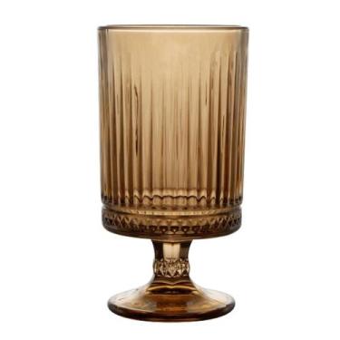 Imagem de Vaso de Vidro Decorativo Esplendor Âmbar 10x18,7cm Arranjo Flores Deco