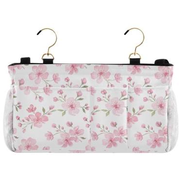 Imagem de Burbuja Organizador de armazenamento suspenso com 2 alças e ganchos para casa, faculdade, dormitório, beliche, cama de hospital