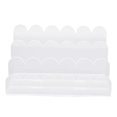 Imagem de Aqur2020 Classificador de Correio Acrílico, Organizador Vertical de Cartas Com 3 Slots 6,85 X 3,94 X 4,09 pol. Suporte de Arquivo de Mesa para Mesa de Escritório e Armazenamento de