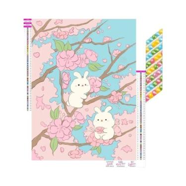 Imagem de Pintura Em Diamante 5D DIY Com Paisagem De Desenho Animado, Kit De Bor