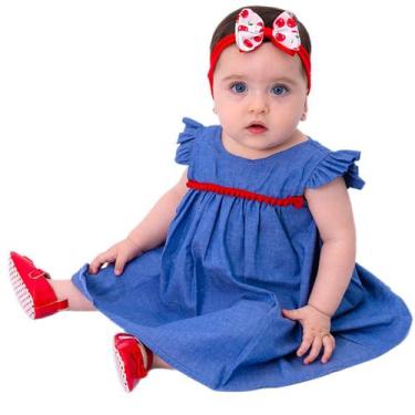 Imagem de Vestido de Bebê Menina Infantil Florido Festa Luxo Algodão Mundo Nina 