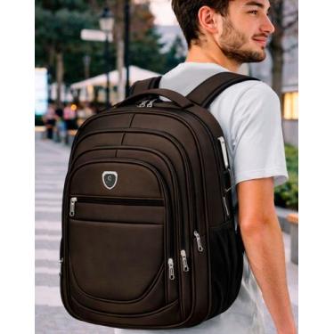 Imagem de Mochila Grande Escolar Bolsa Masculina Feminina Faculdade Executiva Es