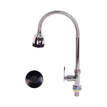 Imagem de Torneira de Cozinha Gourmet de Bancada com Alavanca em Silicone com Ducha Giratória Preto