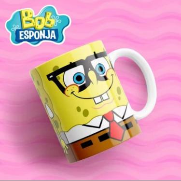 Imagem de Caneca Bob Esponja 350ml Porcelana Colecionador origina 2026 - Caneca 
