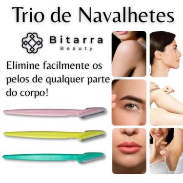 Imagem de Navalha/Navalhete Bitarra com 3 unidades para depilação indolor, desig
