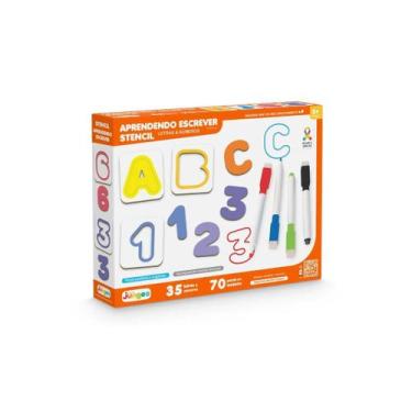 Imagem de Stencil Aprendendo Escrever Letras e Números - Junges