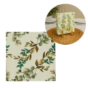 Imagem de Guardanapo Estampado Folhagens Folhas Duplas 33cm 20 Folhas - Tuut - Y