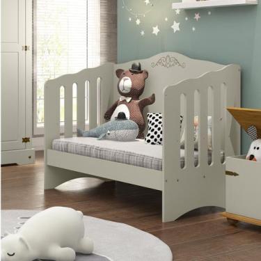 Imagem de Berço Americano em MDF Wall Smile Cinza/Griss - Serpil Baby