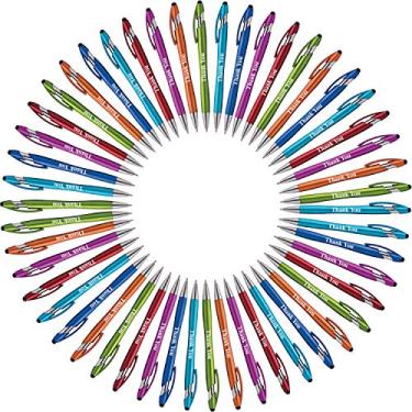 Imagem de Canetas Stylus de presente "Thank You" para todos os dispositivos TouchScreen - 2 em 1 caneta combo para eventos, festas, agradecimento de funcionários e mais, 50 Pack