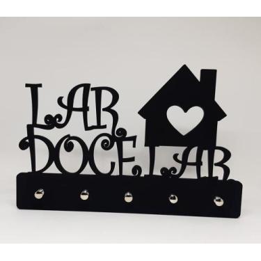 Imagem de Porta Chaves Decorativo Casa Lar Doce Lar Mdf 6mm - Arte Country