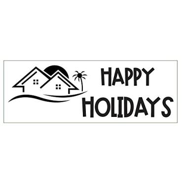 Imagem de Carimbo para professores "Happy Holidays" – Carimbo para professores com tinta automática, carimbo de borracha para professores.