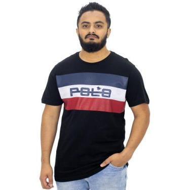 Imagem de Camiseta Estampa Polo Masculina Rg-518 Preta