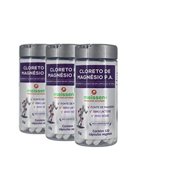 Imagem de Cloreto de Magnésio P.A. 500MG Meissen 120 cp vg Kit com 3