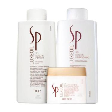 Imagem de Kit Sp Luxe Oil Shampoo + Condic. De 1000ml + Máscara 400ml - Sp Syste