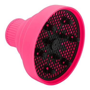 Imagem de Difusor de secador de cabelo, difusor de secador de cabelo dobrável dobrável difusor de secador de cabelo para salão de beleza para casa(cor de rosa)
